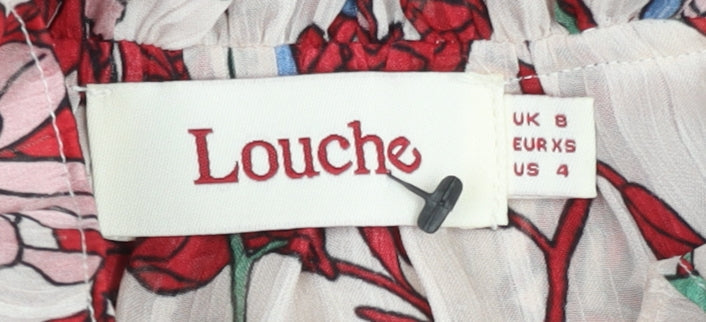 Louche Women's Multicoloured Floral Blouse Size 8 Tunic Style