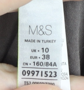Marks & Spencer Women’s Grey Sheath Beaded Cocktail Dress Size 10