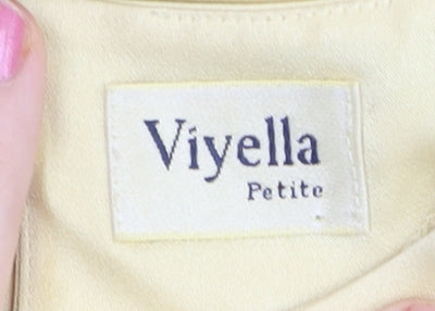 Viyella Petite Women’s Beige Size 12 Short Sleeve Polyester Top
