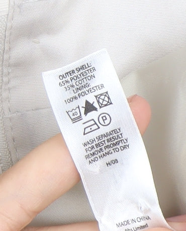 BHS Women Beige Jacket Size 14 Basic Casual Spring Coat