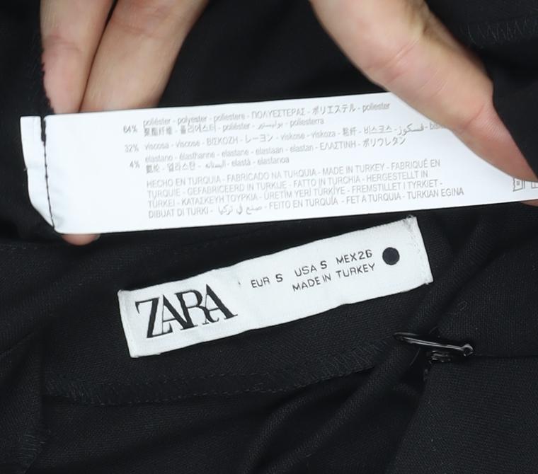 Zara Women’s Black Slip Dress S Short Strappy V-Neck Party