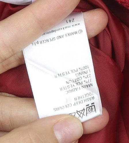 Marks & Spencer Women’s Red Classic Jacket UK 12 Polyester Cotton