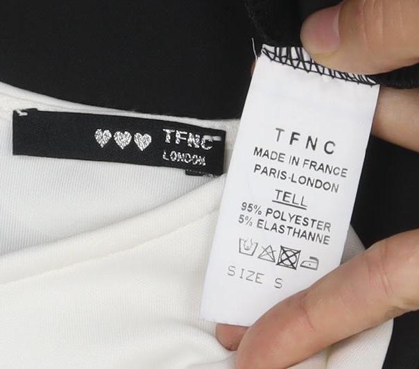 TFNC London Women's Black White Colourblock Sheath Midi Dress Size S