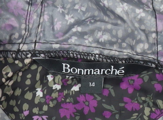 Bonmarché Women’s Multicoloured Floral Rain Coat Jacket Size 14