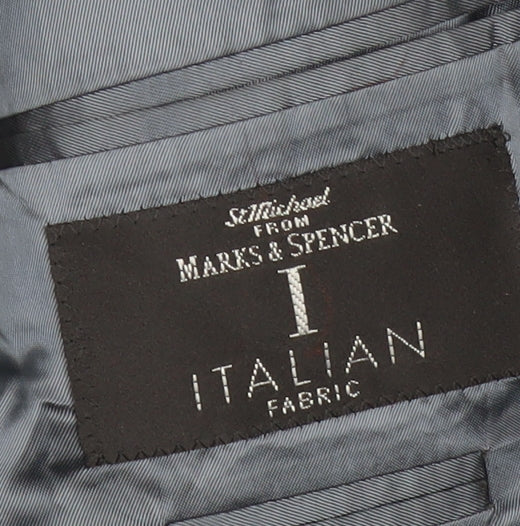 Marks & Spencer Men’s Grey Wool Blazer Jacket 40” Chest Regular Fit