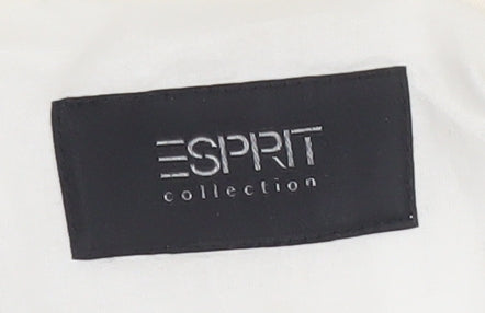 ESPRIT Women Ivory Slim Fit Suit Jacket UK 6 Notch Lapel