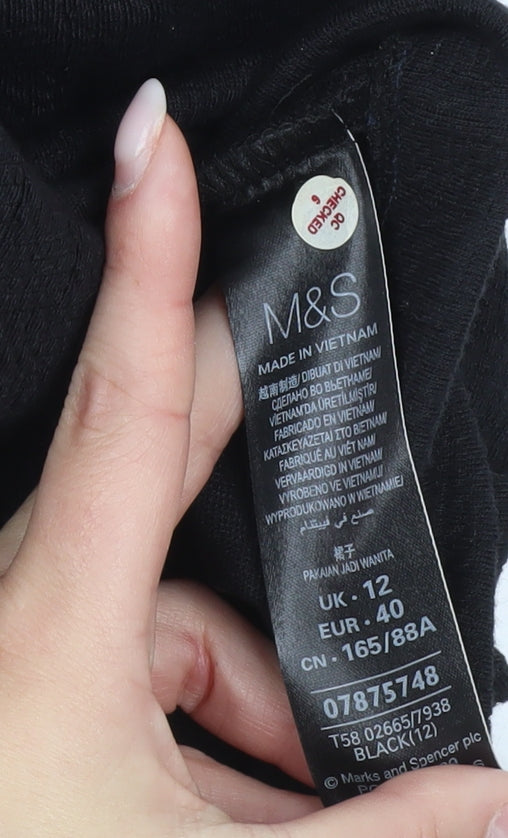 Marks & Spencer Women’s Black Beaded Sheath Dress Size 12