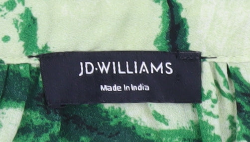 JD Williams Women’s Green Tie Dye Tunic Blouse Size 32 Long Sleeve