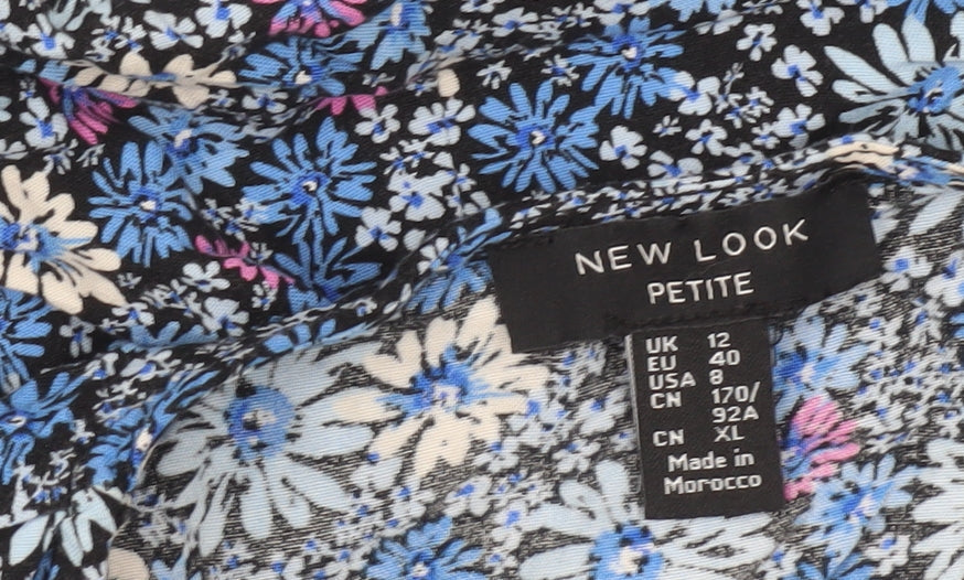 New Look Petite Women’s Multicoloured Floral Skater Dress UK 12