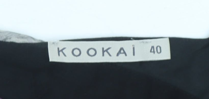 Kookai Womens Purple Grey Geometric Silk Shift Dress Size 12