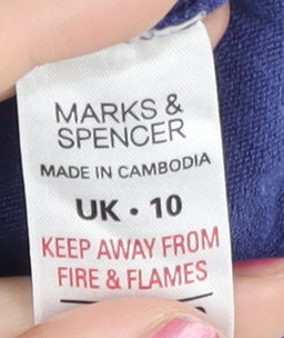 Marks & Spencer Women’s Blue Cardigan UK 10 V-Neck Knit