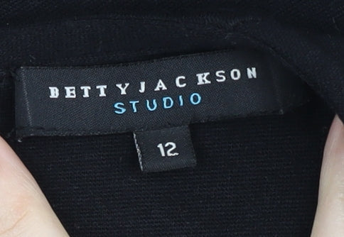 Additional view of Betty Jackson Studio Women Black, size 12, Shift Bow Detail Dress