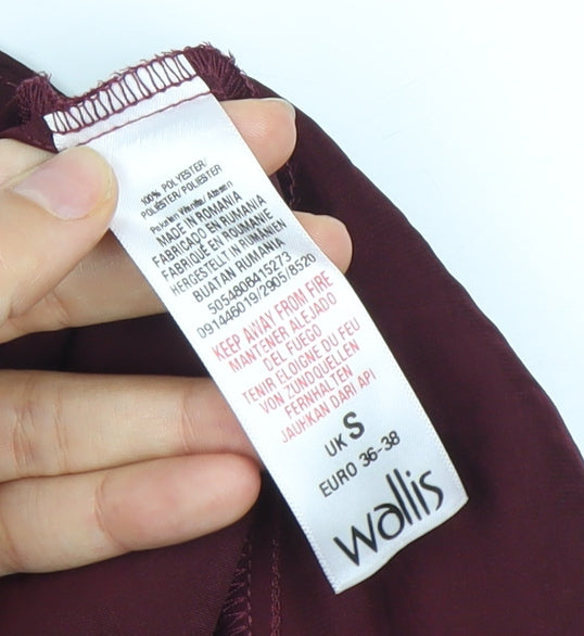 Wallis Womens Red Blouse UK S 3/4 Sleeve Polyester Workwear