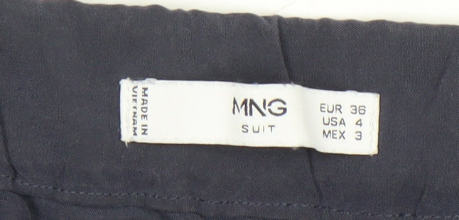 MNG Womens Blue Size 8 Suit Trousers Formal Workwear