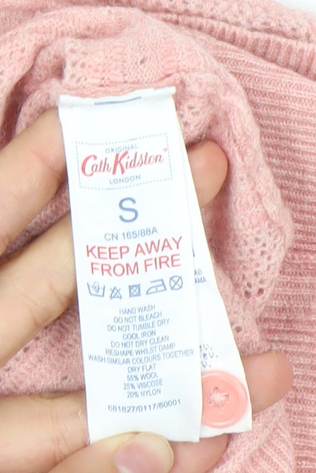 Cath Kidston Women’s Pink Wool Blend Cardigan Jumper Small