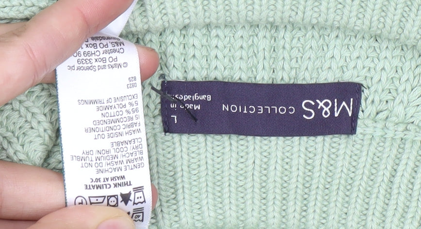 Marks & Spencer Women’s Green L Crew Neck Knit Jumper