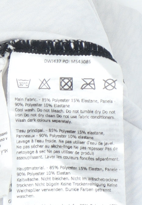 Dare 2b Womens Black Capri Leggings Size 14 Slim Fit Gym Wear