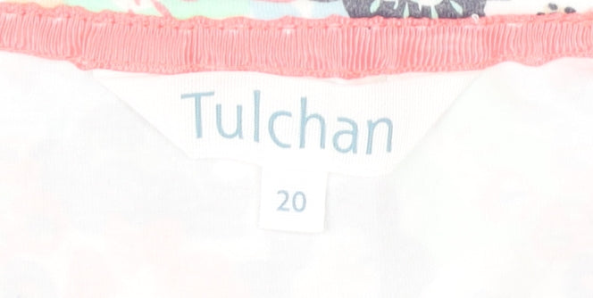 Tulchan Women’s Multicoloured Floral Jersey T-Shirt Size 20