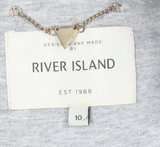 River Island Women’s Grey Blazer Jacket Size 10 Workwear