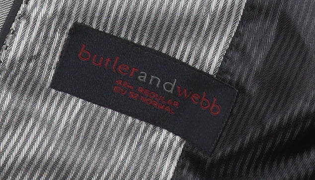 Butler & Webb Men’s Grey 42 Regular Suit Jacket Business Formal
