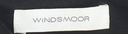 Windsmoor Women’s Black Grey Animal Print Wrap Dress Size 14