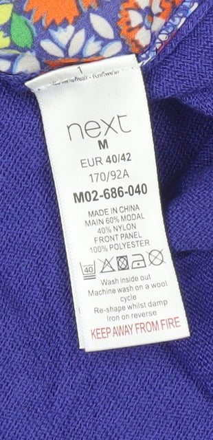Next Women’s Multicoloured Floral T-Shirt Size 12 Modal Blend
