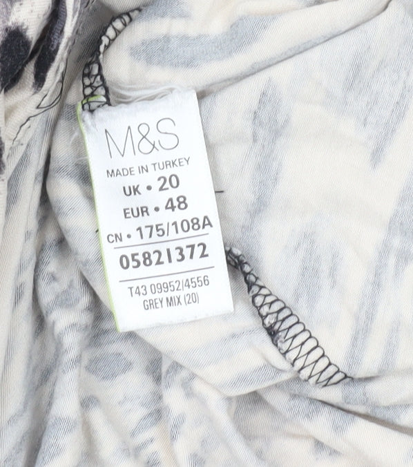 Marks & Spencer Women’s Multicoloured Animal Print Tunic Blouse UK 20