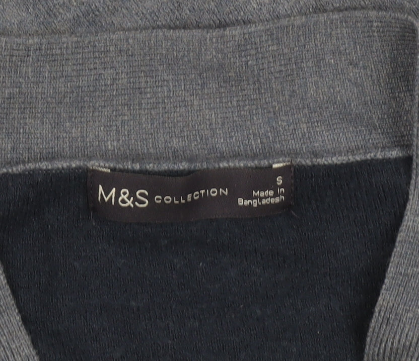 Marks & Spencer Women’s Blue Cardigan Size S V-Neck Button Knit
