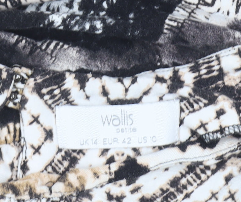 Wallis Petite Women's Multicoloured Blouse UK14 Tunic Style