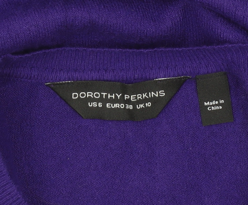 Dorothy Perkins Women’s Purple Cold Shoulder Jumper UK 10
