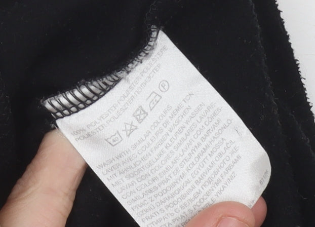 Yessica Women’s Black Fleece Jacket Size S Full Zip Casual Coat