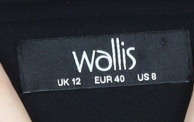 Wallis Women’s Black Size 12 Sequin Shift Knee Length Dress