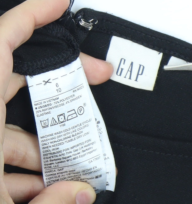 Gap Women’s Black Shift Dress Size 10 Sleeveless Knee Length