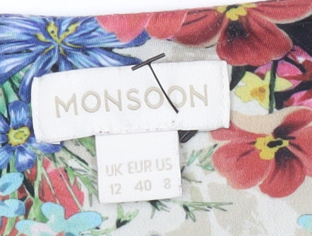 Monsoon Women’s Multicoloured Floral Bodycon Dress UK 12
