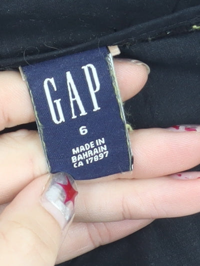 GAP Womens Black Size 10 Straight Chino Cotton Stretch Trousers