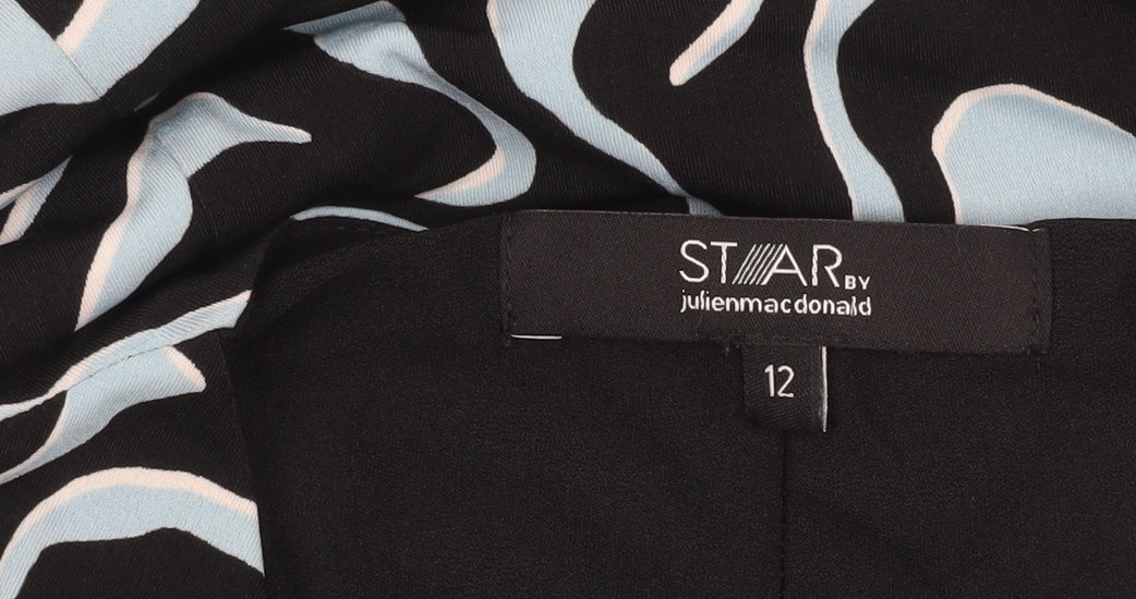 Star by Julien Macdonald Women’s Blue Black Sheath Dress Size 12