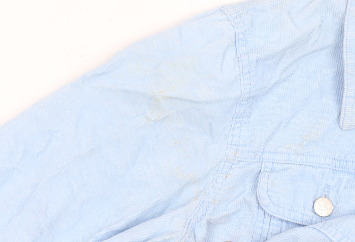 Henri Lloyd Womens Blue Corduroy Jacket Size 10 Casual Cropped