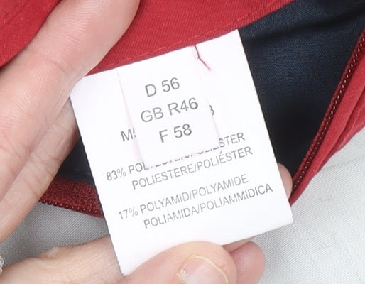 Frank Eden Men's Red Size 46 Polyester Zip Casual Jacket