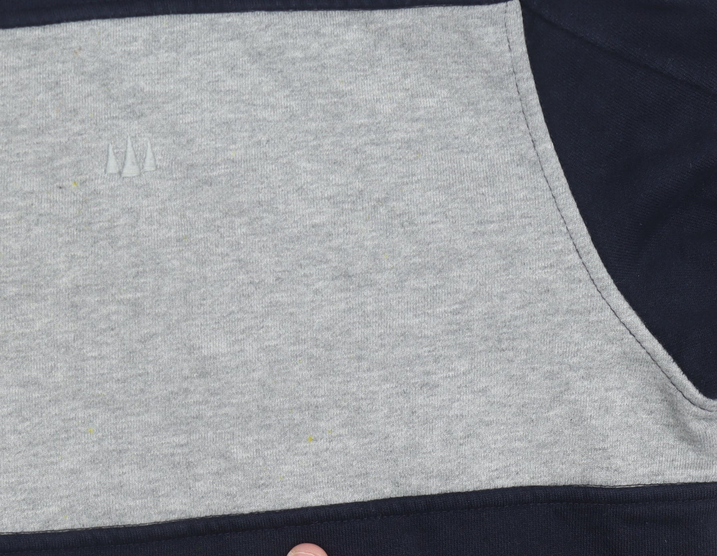 Atlantic Bay Mens Navy Grey XL 1/4 Zip Sweatshirt Pullover Cotton