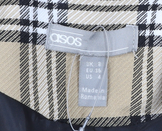 Additional view of ASOS Women’s Beige Check Blazer Jacket, size UK 8, Regular Fit