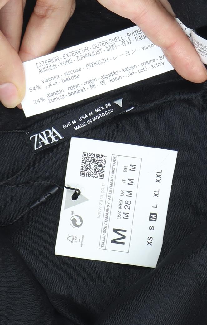 Zara Women Black Mini Slip Dress Size M Square Neck Sleeveless