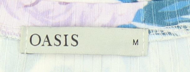 Oasis Women’s Multicoloured Floral T-Shirt Size M Short Sleeve