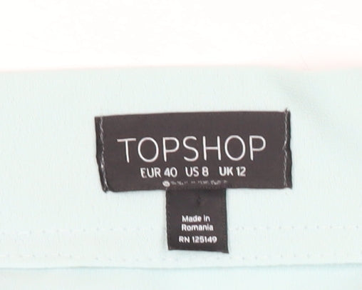 Topshop Women’s Blue Off Shoulder Shift Dress Size 12