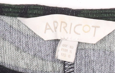 Apricot Women’s Green Animal Print Tunic T-Shirt UK 10 Relaxed Fit