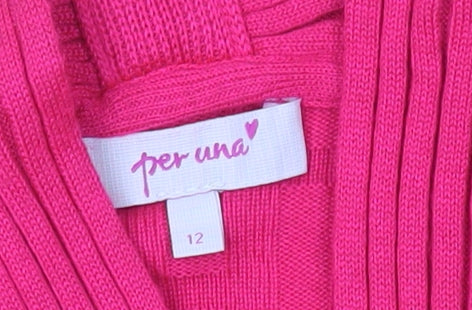 Marks & Spencer Women’s Pink Cardigan Size 12 Acrylic Viscose
