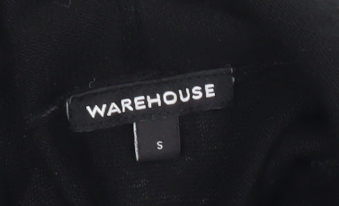 Warehouse Women’s Black Long Sleeve Open Front Cardigan Size S