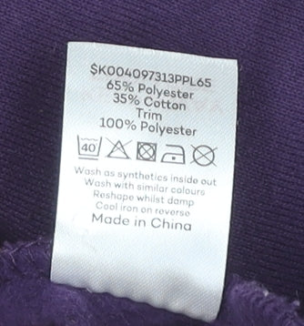 Bonmarché Women’s Purple Fleece Lined Zip Waistcoat Size 12