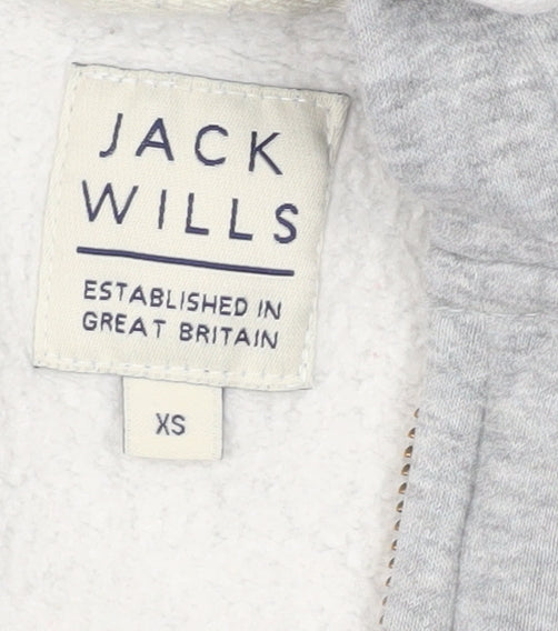 Jack Wills Men's Grey XS Full Zip Hoodie University Style