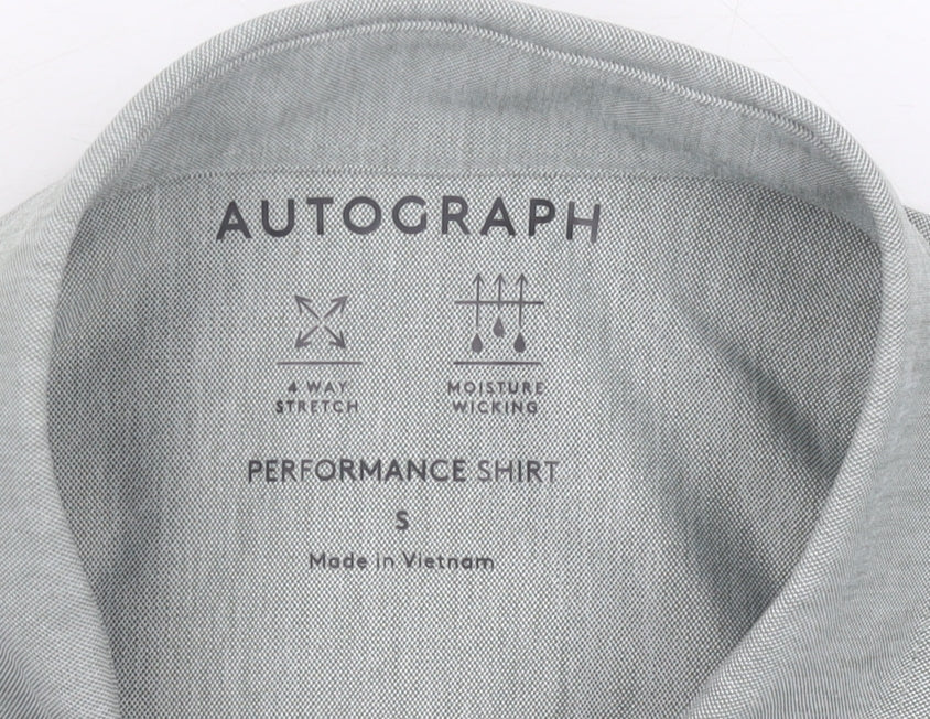 Marks & Spencer Autograph Men's Grey Dress Shirt S Long Sleeve