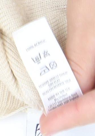 Marks & Spencer Womens Beige Size 16 V-Neck Button Cardigan